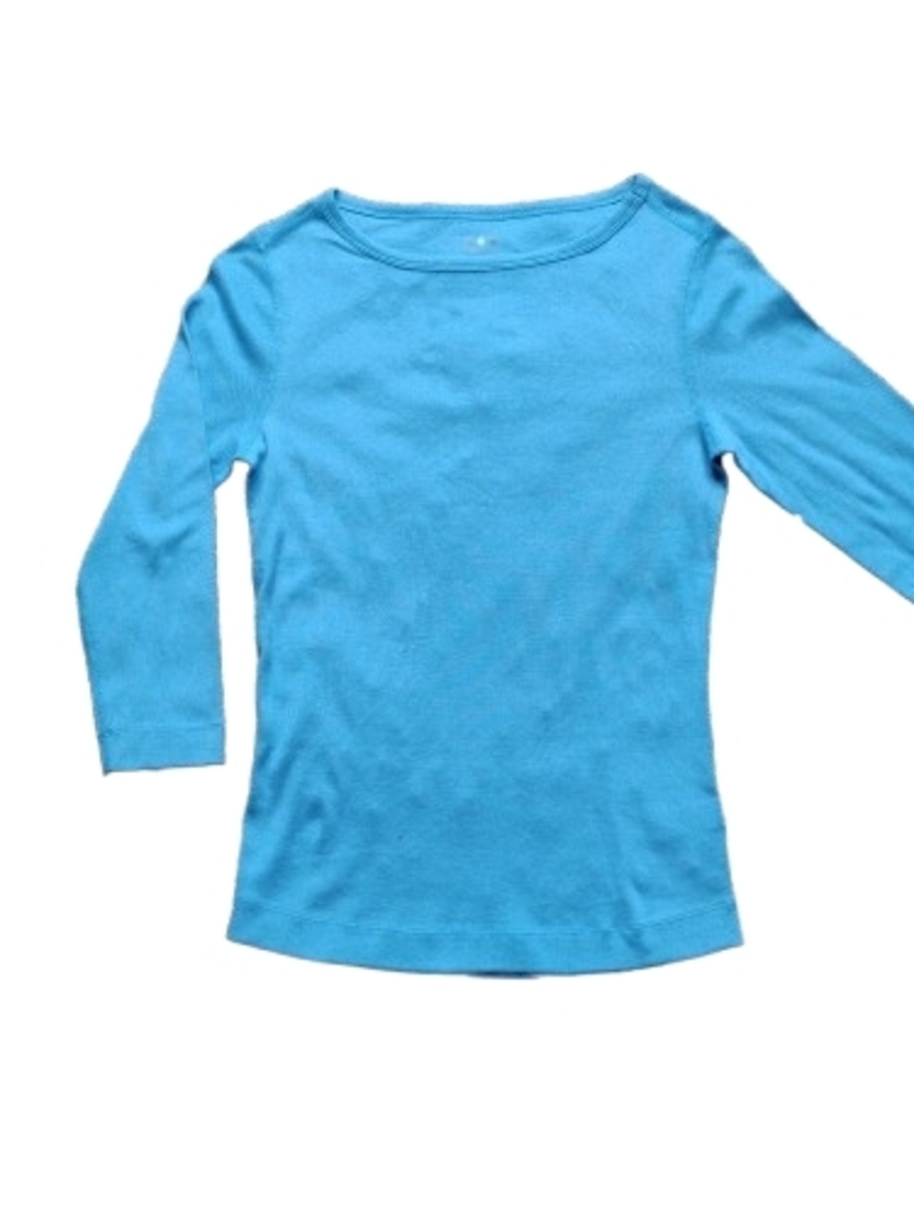 NWT Three Dots Lichen Blue Long Sleeve Tee Small Minimalist Stretch